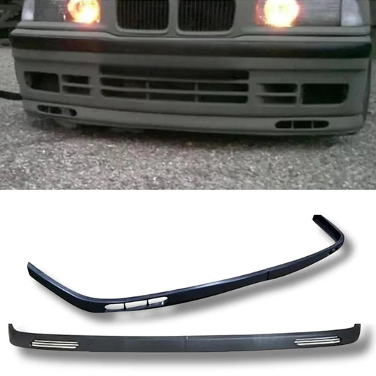 For BMW E36 2 Pcs Front Bumper Lip  Body Kit Car Accessories Spoiler Splitter Diffuser Sport Bumper Tuning Exterior Parts