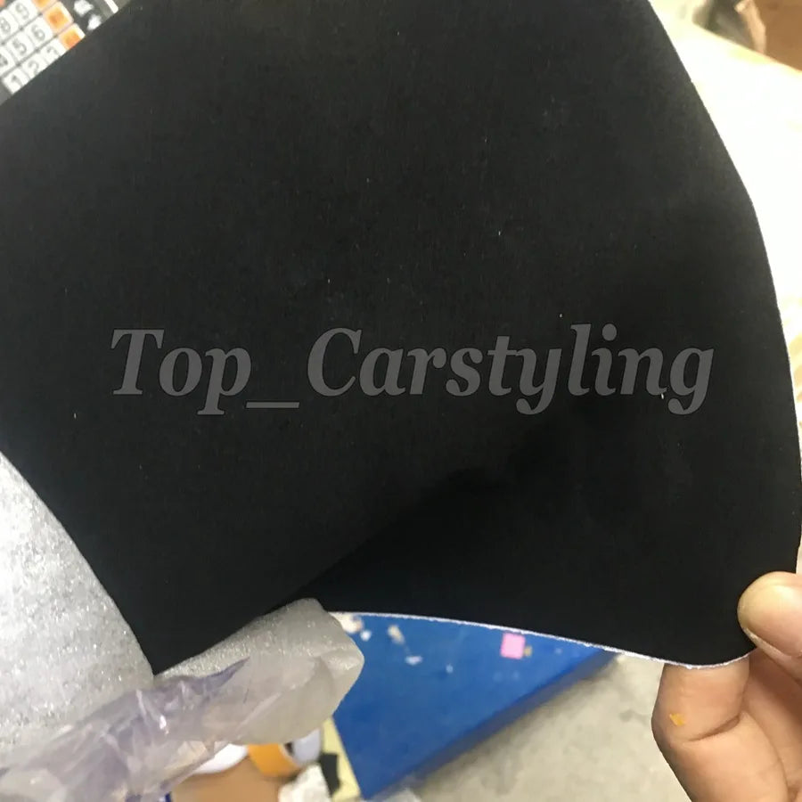 1.35x15m  Black Velvet Vinyl Wrap suede Sticker Decal  With Air Release for car roof, interior covering coating foil PROTWRAPS