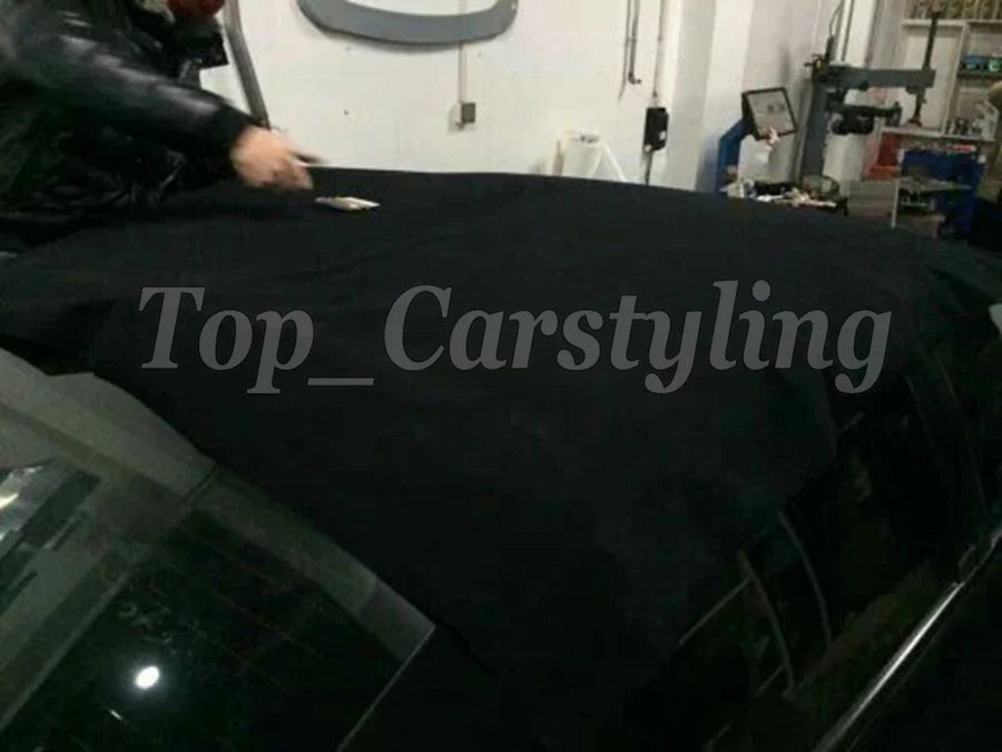 1.35x15m  Black Velvet Vinyl Wrap suede Sticker Decal  With Air Release for car roof, interior covering coating foil PROTWRAPS