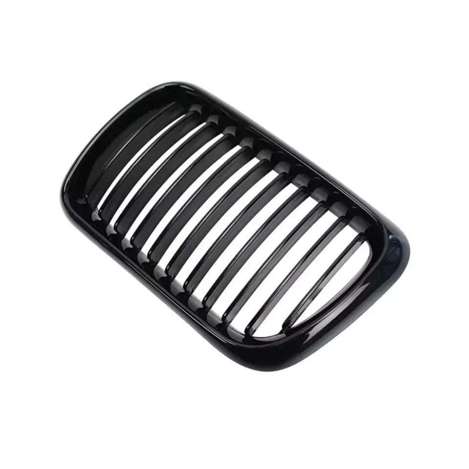 XVIP 2x Double Line Style Car Front Racing Kindey Grilles For BMW E36 LCI 1996-1999 M3 Glossy Black Dual Slats Upper Grilles