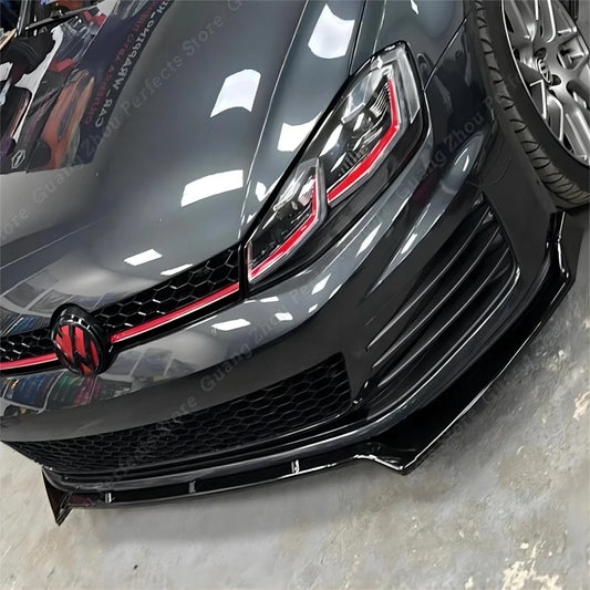 Front Bumper Splitter Lip VW Golf 7 7.5 GTI GTD R R-Line 2013-2020 B