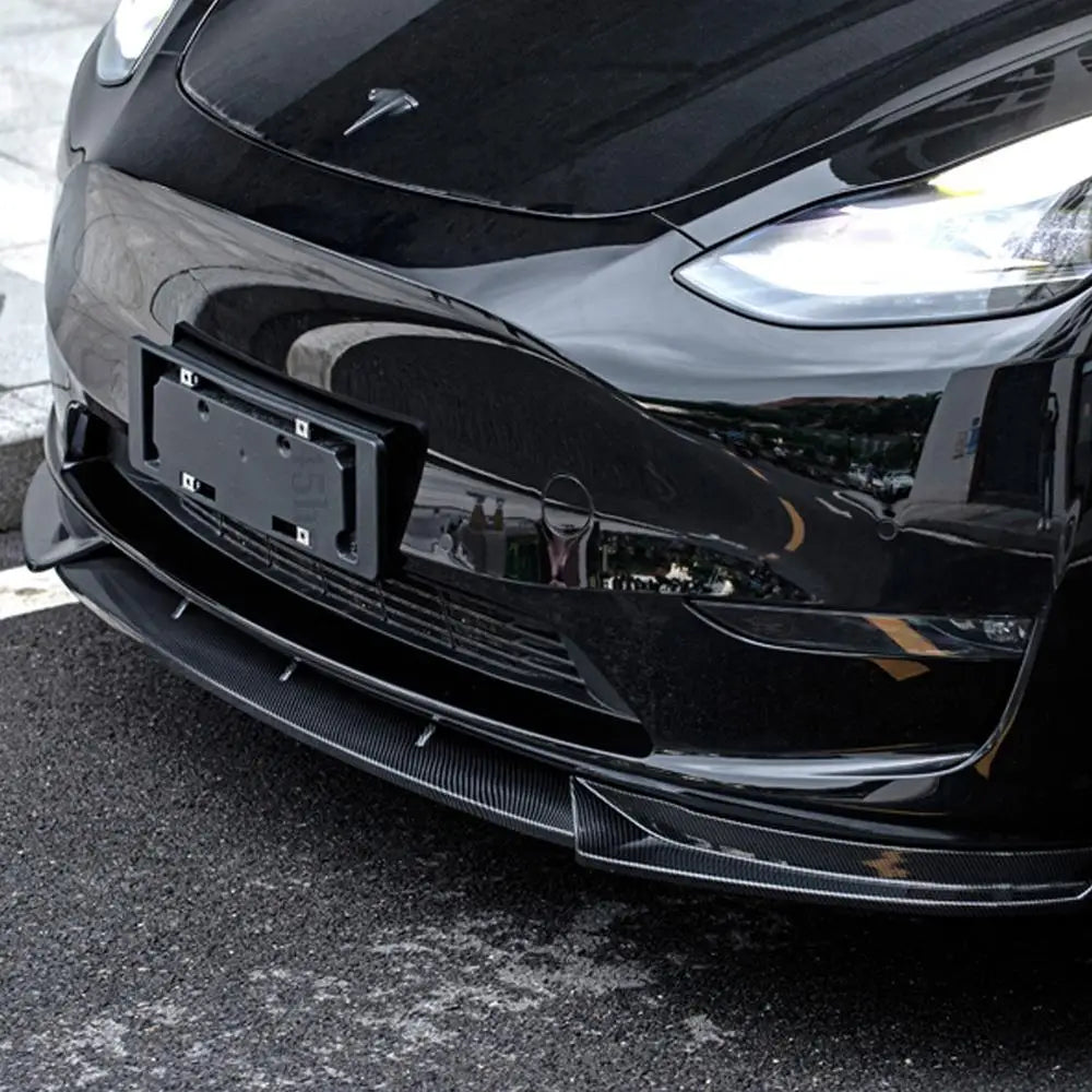 Front Bumper Lip Chin Diffuser Body Kit Spoiler Deflector Tuning Accessories For Tesla Model 3 Y 2017+ 2019 2020 2021 2022 2023