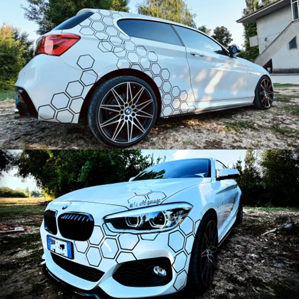 Car Graphics Honeycomb Open Style Sticker Auto Decor Tuning Car Side Sticker For Audi BMW Ford Kia Renualt Hyundai Fiat Subaru