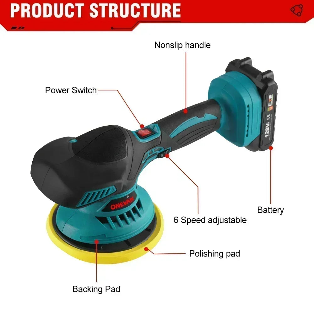 ONEVAN Cordless 21V Car Polisher Electric