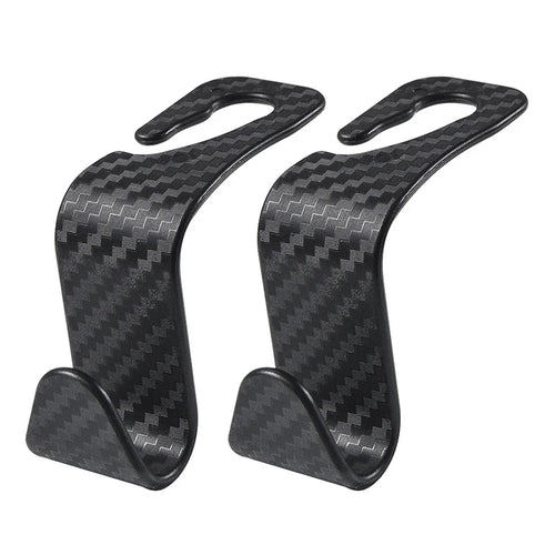 Carbon Fibre Hook Car Seat Headrest Hook Auto Back Seat Organizer