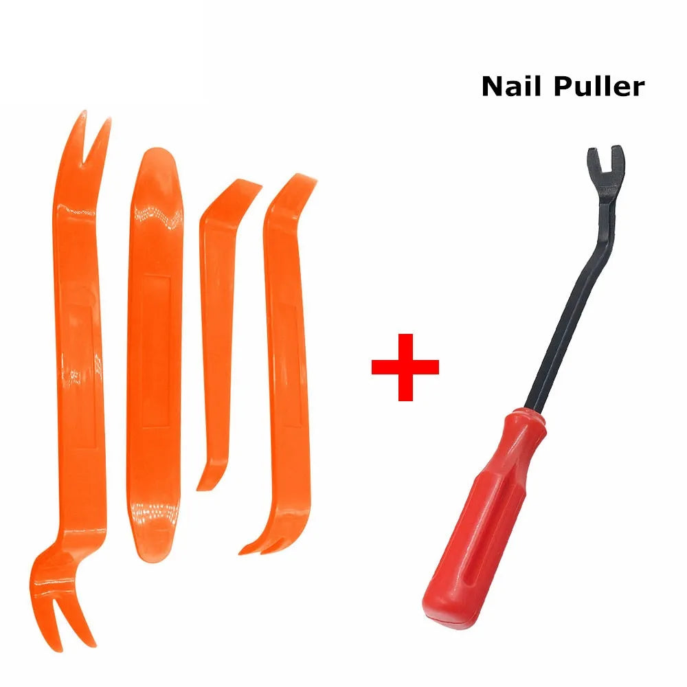 Set Portable Car Panel Removal Tool Kit Nail Puller Radio Audio