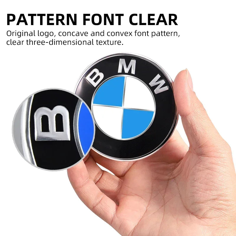 Car Front Hood Badge Rear Trunk Sticker & Car Wheel Badge Sticker For BMW X3 X5 X6 E30 E38 E39 E46 E60 E61 E90 E91 E92 E93 M3