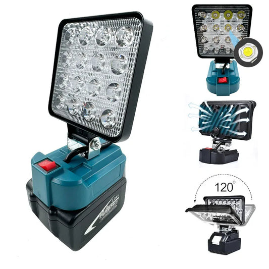 Cordless LED Work Light For Makita 14.4V-18V