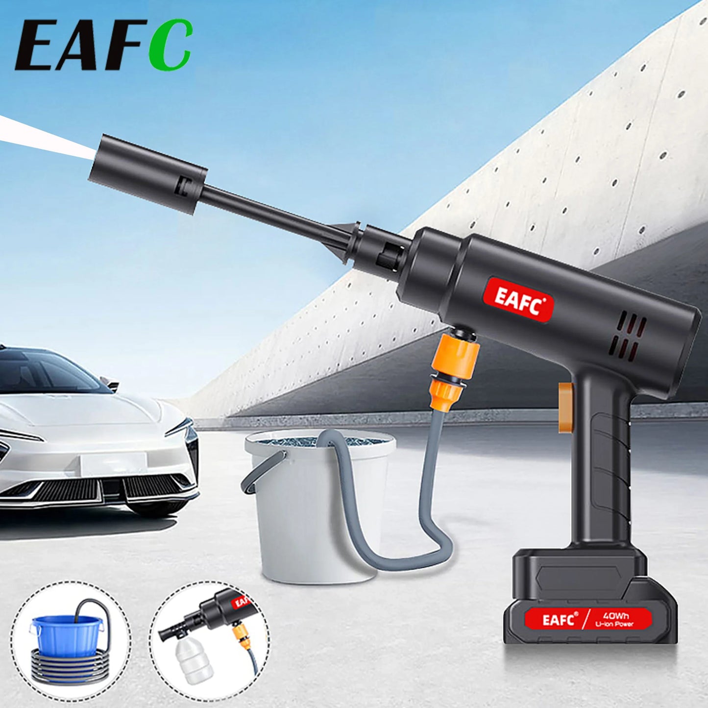 Electric Cordless High Pressure Car Wash Gun