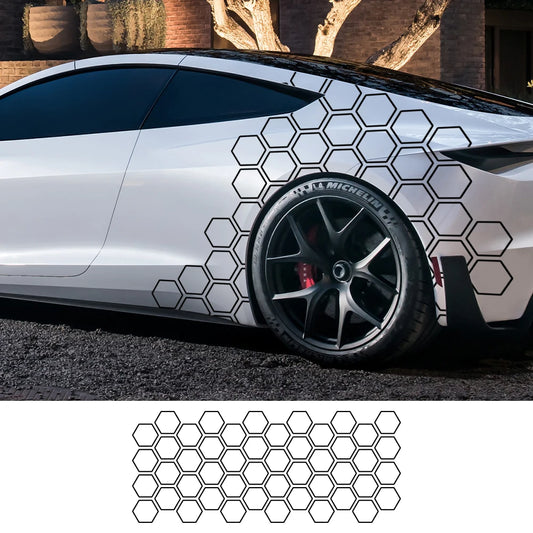 Car Graphics Honeycomb Open Style Sticker Auto Decor Tuning Car Side Sticker For Audi BMW Ford Kia Renualt Hyundai Fiat Subaru