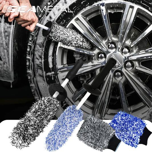 Car Wash Microfiber Wheels Brush Non-Slip Ultra Soft Car