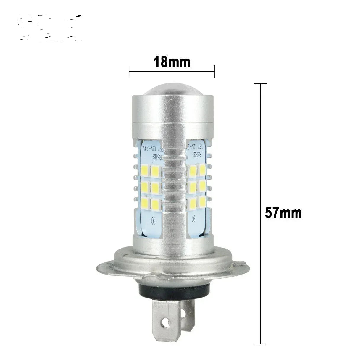 H7 LED Headlight Bulb Kit High/Low Super Bright 6000K White Bulbs