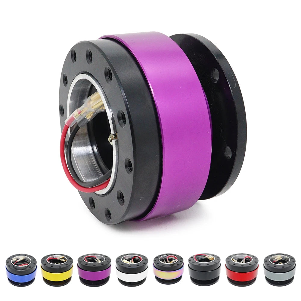 New Black Steering Wheel Snap Off Quick Release Hub Adapter Boss kit 8 Colors Available Mo Car Accessories