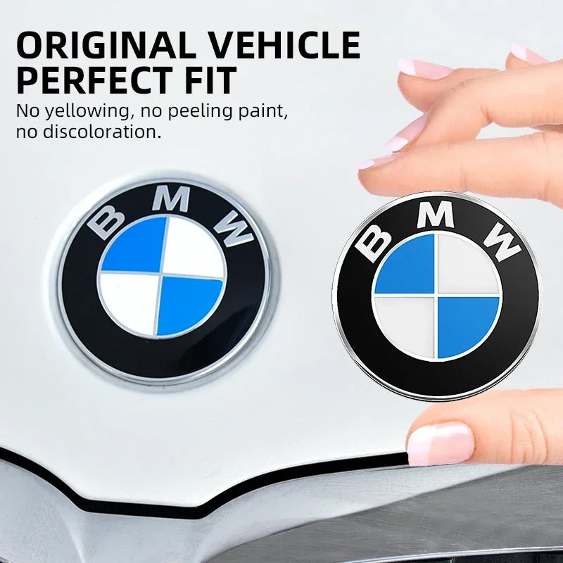 Car Front Hood Badge Rear Trunk Sticker & Car Wheel Badge Sticker For BMW X3 X5 X6 E30 E38 E39 E46 E60 E61 E90 E91 E92 E93 M3