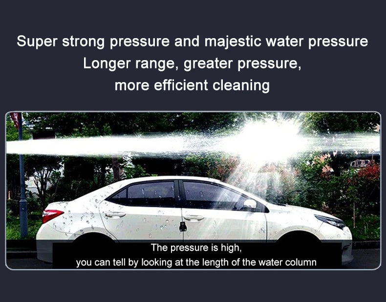 EAFC 60Bar Electric Cordless High Pressure Car Wash Gun Washer Supplies Foam Generator Spray Cleaner Car Wash Cleaning Machine