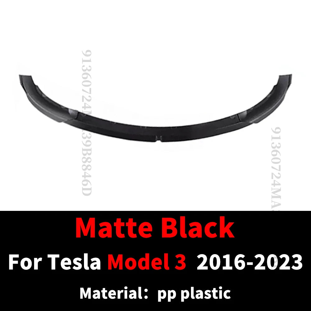 Front Bumper Lip Chin Diffuser Body Kit Spoiler Deflector Tuning Accessories For Tesla Model 3 Y 2017+ 2019 2020 2021 2022 2023