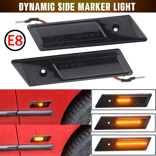 Car LED Flashing Sequential Dynamic Turn Signal Side Marker Lamp For BMW E30 E32 E34 E36 Led Light 1990-1996 M3 M5 3 5 7 Series