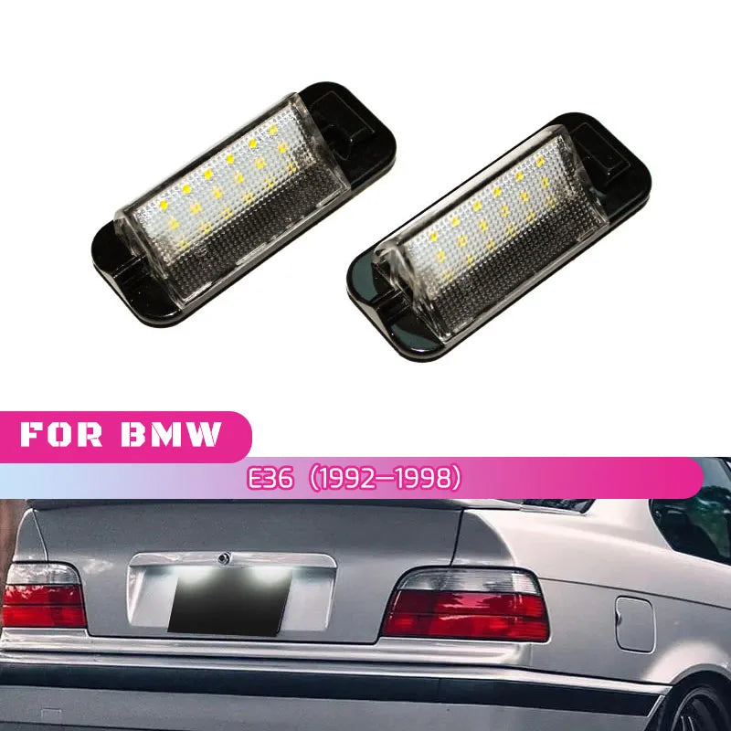 1pair Car LED License Plate Light for BMW E36 318i 318is 318ti 325i M3 1992-1998 Number Lamp Car Accessories