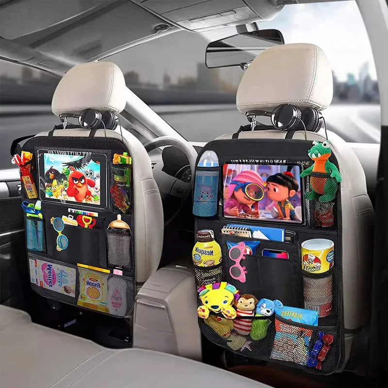 Car Back Seat Organizer with Touch Screen Tablet Holder Automatic